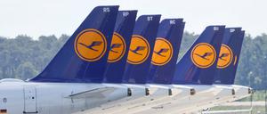 Lufthansa-Maschinen 2020 in Schönefeld.