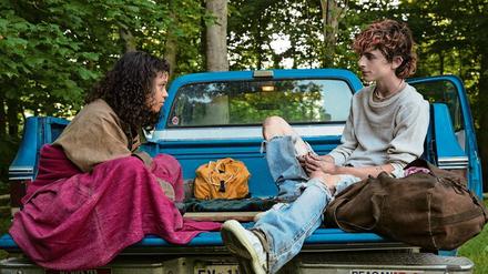 Amerika-Roadtrip. Taylor Russell (links) und Timothée Chalamet in dem Film „Bones and All“. 