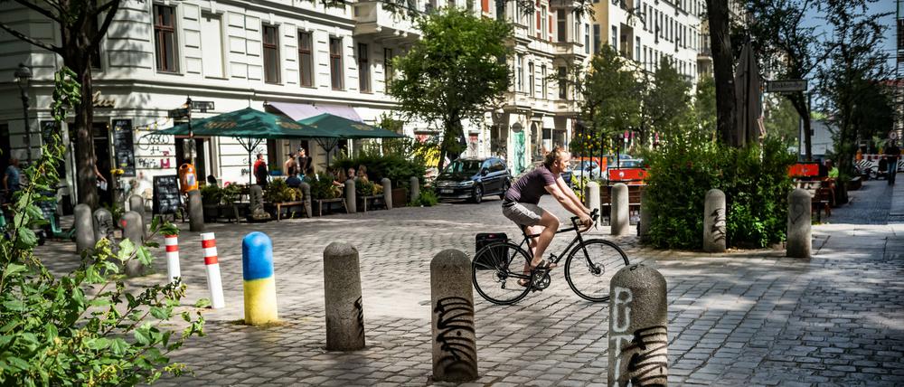 Im Graefekiez in Kreuzberg verhindern Poller die Durchfahrt.