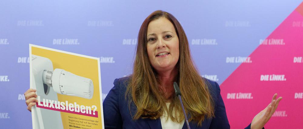 Janine Wissler stellt die Herbstkampagne ihrer Partei vor, mit der sie der Regierungskoalition politisch einheizen will.