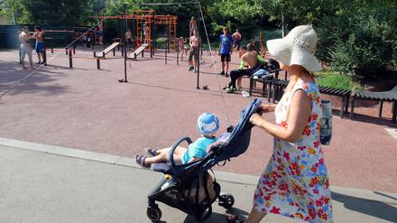 Der Sarschin Jar Park in Charkiw vor dem russischen Angriffskrieg.