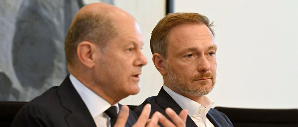 Reicht das? Kanzler Olaf Scholz (SPD) mit Finanzminister Christian Lindner (FDP).