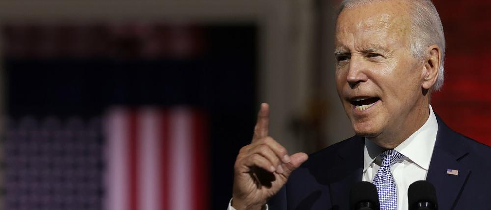 US-Präsident Joe Biden am Donnerstagabend in Philadelphia.