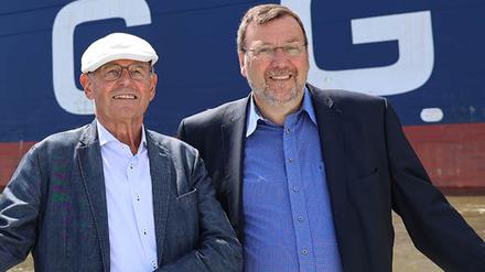 Träger des Deutschen Umweltpreises 2022 der DBU: Die beiden Ingenieure Friedrich Mewis und Dirk Lehmann. Ein weiterer Preisträger ist der Biologe Christof Schenck.