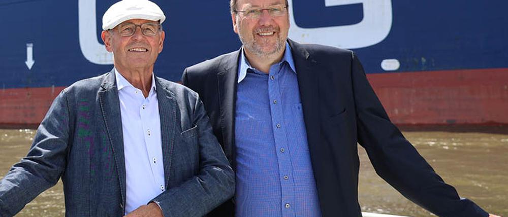 Träger des Deutschen Umweltpreises 2022 der DBU: Die beiden Ingenieure Friedrich Mewis und Dirk Lehmann. Ein weiterer Preisträger ist der Biologe Christof Schenck.