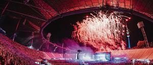 Der französische DJ David Guetta ließ es zum Abschluss im Olympiastadion krachen.