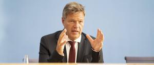  Wirtschaftsminister Habeck in der Bundespressekonferenz in Berlin