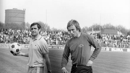 Der ewige Gustav. Hans Eder (links) als Co-Trainer mit Herthas Torwart Thomas Zander.  