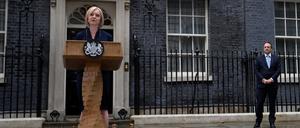 Liz Truss bei ihrer ersten Rede in der Downing Street.