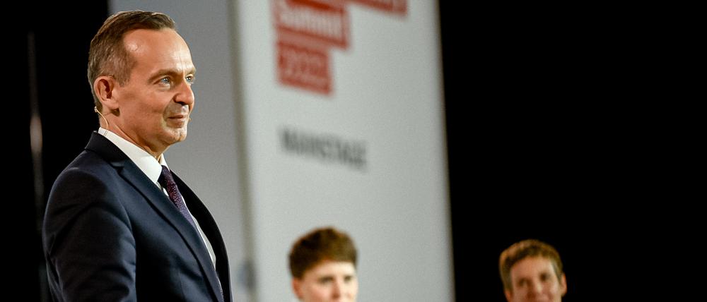 Verkehrsminister Volker Wissing beim „Future Mobility Summit“ des Tagesspiegels. 