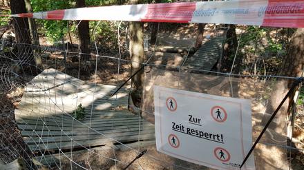 Die seit den 1990ern genutzte Downhill-Strecke in den Müggelbergen ist gesperrt.