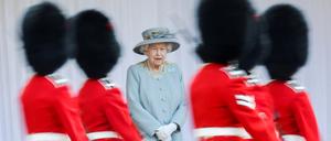 FILE PHOTO: Britain's Queen Elizabeth attends a ceremony marking her official birthday in the Quadrangle of Windsor Castle in Windsor, Britain June 12, 2021. Chris Jackson/Pool via REUTERS/File Photo