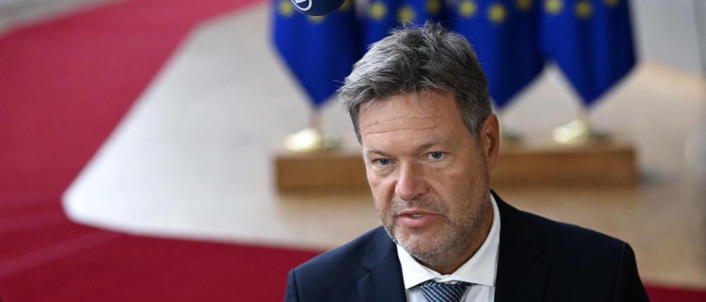 Wirtschaftsminister Habeck am Freitag beim EU-Energieministertreffen in Brüssel
