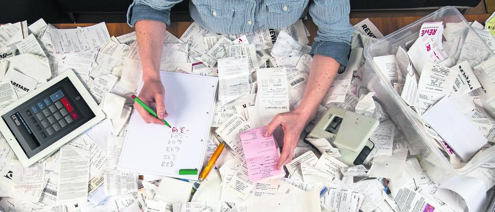 Belege, Unterlagen, Rechnungen und Kassenbons müssen erfasst werden