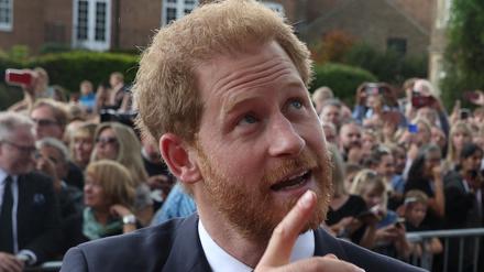 Prinz Harry begrüßt Menschen vor dem Windsor Castle
