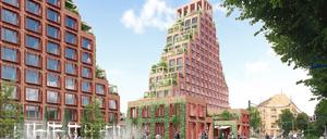 Windstille für die Öko-Pyramiden in Berlin-Pankow.