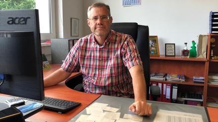Olaf Hilbig in seinem Büro