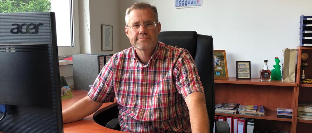 Olaf Hilbig in seinem Büro