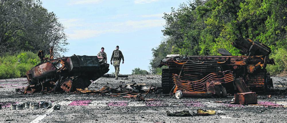 Die Ukrainer sind am Wochenende an mehreren Stellen in der Region Charkiw vorgestoßen.