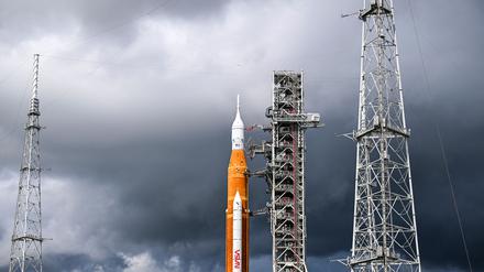 Artemis I an der Station Kennedy Space Center in Florida.