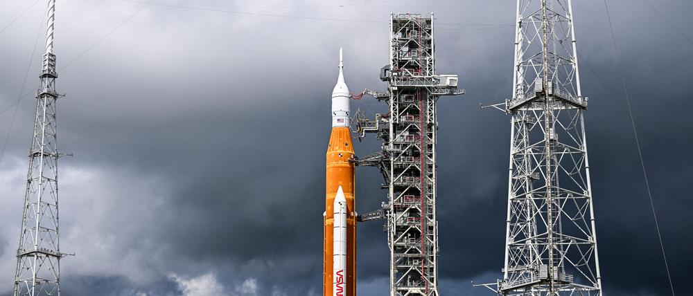 Artemis I an der Station Kennedy Space Center in Florida.