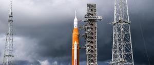 Artemis I an der Station Kennedy Space Center in Florida.