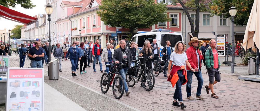 Woche für Woche gibt es sogenannte Montagsspaziergänge in Potsdam - hier ein Bild vom 12. September.