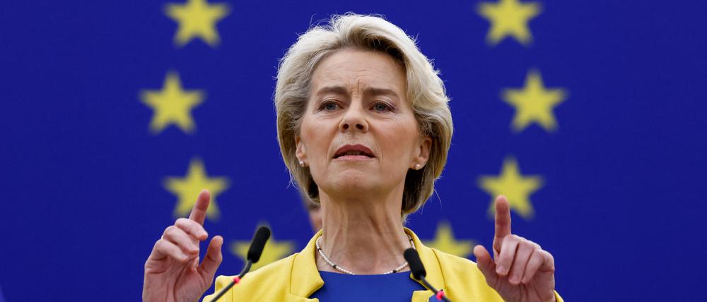 Ursula von der Leyen am 14. September bei ihrer Rede zur Lage der Europäischen Union.