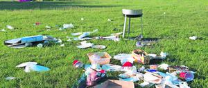 Müll in einem Berliner Park (Symbolbild).