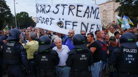 Protest gegen steigende Preise in Leipzig (am 5. September 2022) 