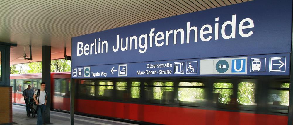 Der Berliner S-Bahnhof Jungfernheide. 