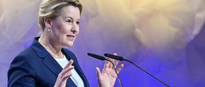 Franziska Giffey (SPD), Berlins Regierende Bürgermeisterin, spricht auf der Metropolen-Konferenz der Stadt Berlin „Q Berlin 2022“ unter dem Motto „The New Unknown - Navigating Zeitenwende“. 