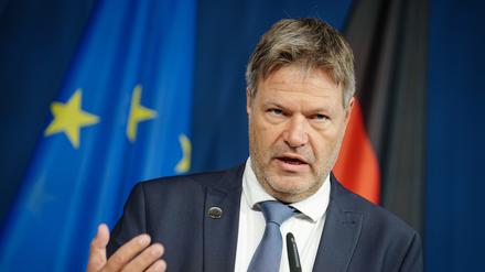 Bundesminister Robert Habeck am Rande des Treffens der G7-Handelsminister.