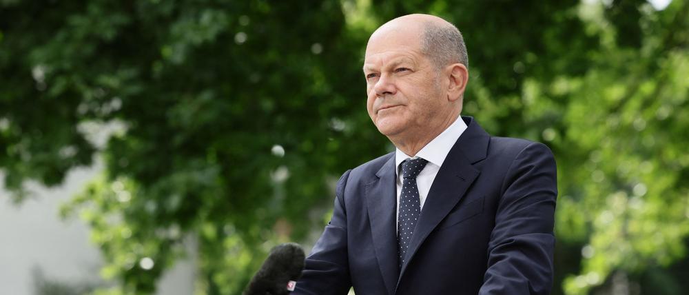 Kanzler Scholz blickt verhalten optimistisch auf den Winter. 
