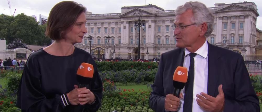Diana Zimmermann und Peter Frey haben den Trauerzug von Queen Elizabeth am 14. September begleitet.