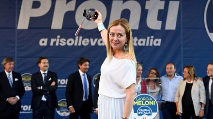 Giorgia Meloni im Wahlkampf