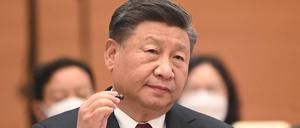 Chinas Präsident Xi Jinping beim Gipfel der Shanghaier Organisation für Zusammenarbeit in Samarkand, Usbekistan