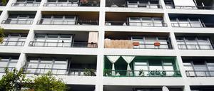 Wohnungen der degewo am Mehringplatz in Berlin-Kreuzberg.