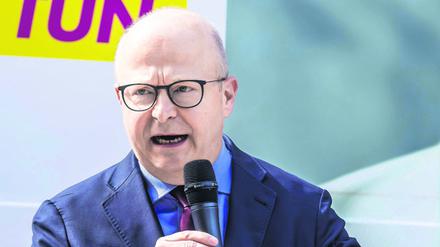 Michael Theurer bei einer Wahlkampfveranstaltung der Partei FDP in Stuttgart. (Archivbild)