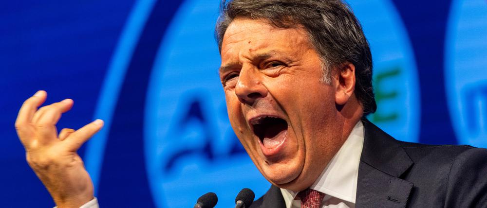 Der Vorsitzende der italienischen Partei Italia Viva IV, Matteo Renzi bei einer Wahlkampfveranstaltung (Archivbild).