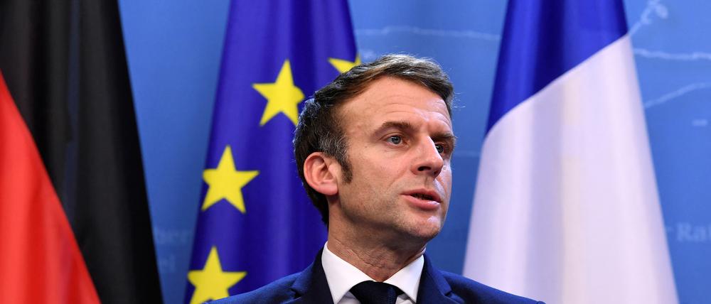 Emmanuel Macron im Dezember 2021.