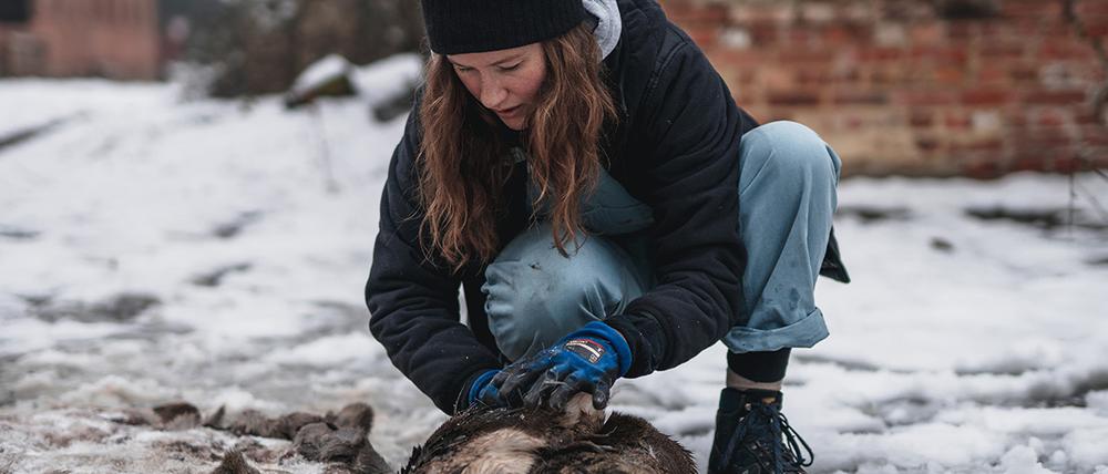 Alicia Linz weiß nicht nur, wo ihr Leder herkommt, sie kann auf der Jagd erlegtes Wild, selbst verarbeiten.