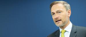 Bundesfinanzminister Lindner bei einer Pressekonferenz Mitte September.