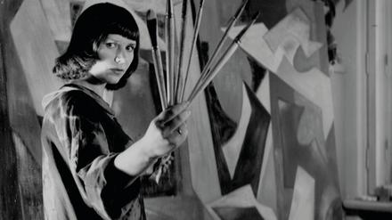Katja Meirowsky 1949 in ihrem Atelier.