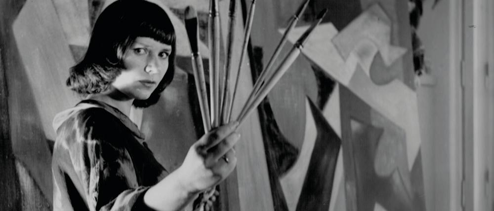 Katja Meirowsky 1949 in ihrem Atelier.