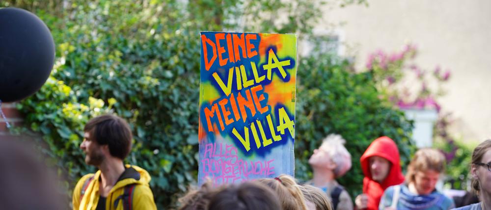 Die 1. Mai-Demo im Grunewald 2019. 
