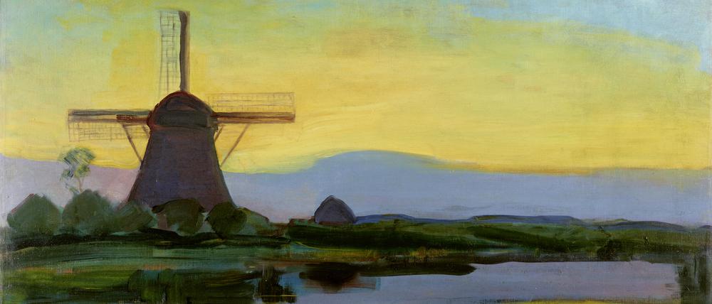„Oostzijder Mühle am Abend“, um 1907-1908.