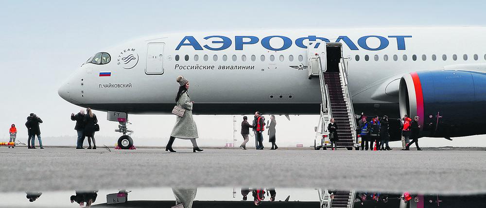 Eine Maschine der russischen Fluggesellschaft Aeroflot.