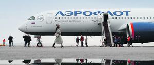 Eine Maschine der russischen Fluggesellschaft Aeroflot.