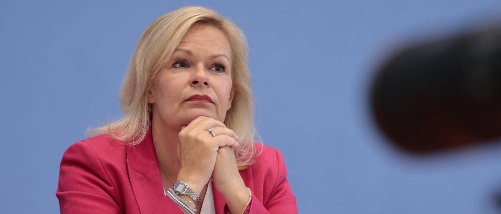 Bundesministerin des Innern und für Heimat, Nancy Faeser.